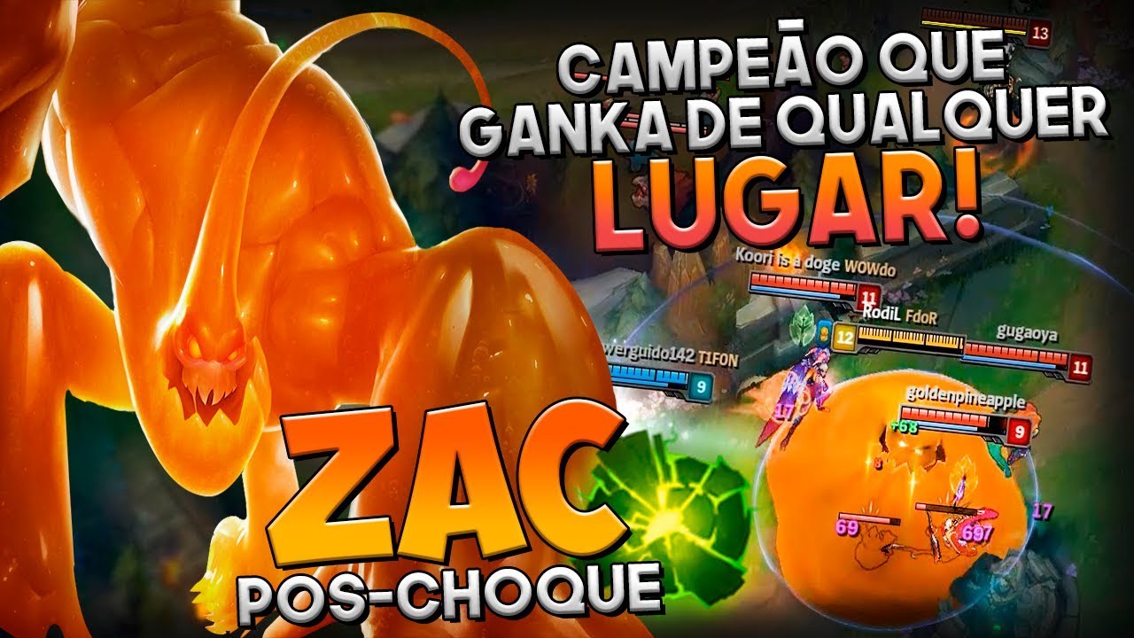 JUNGLER FORTE QUE GANKA DE QUALQUER LUGAR! - ZAC JUNGLE GAMEPLAY - Festinha do Rodil