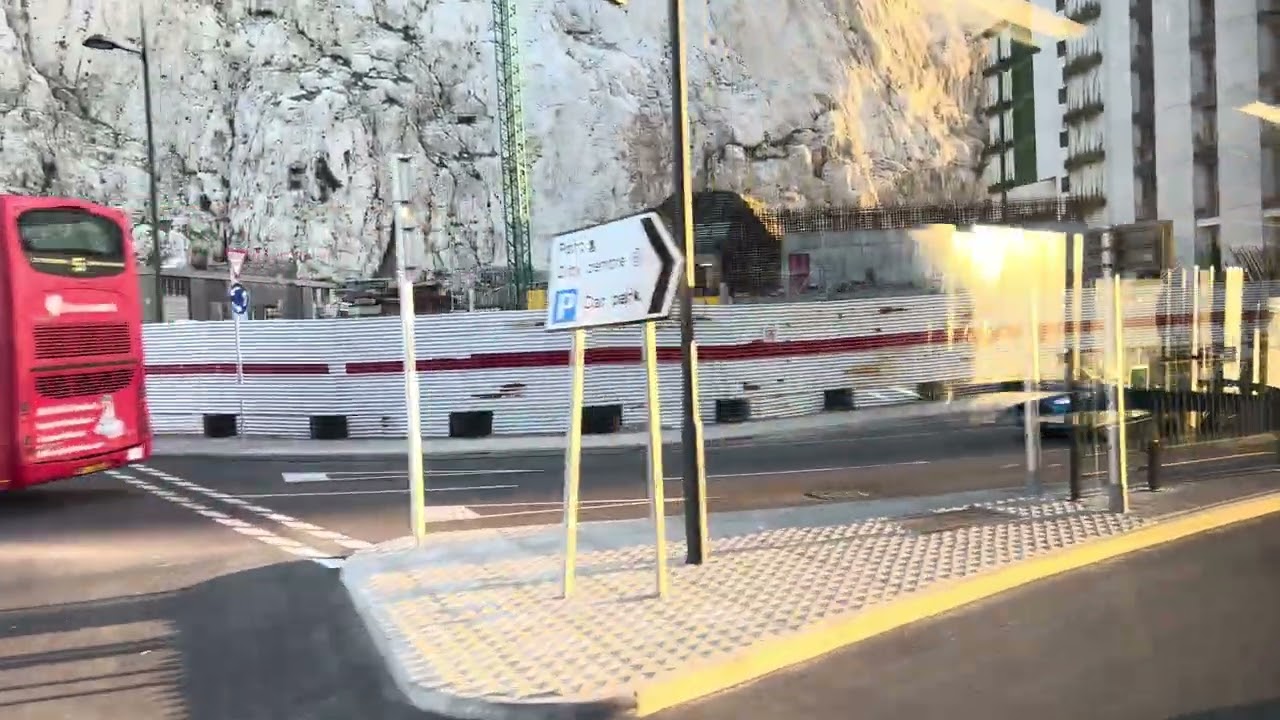Bus Ride Through The Gibraltar Airport Tunnel - North to South 13/6/23