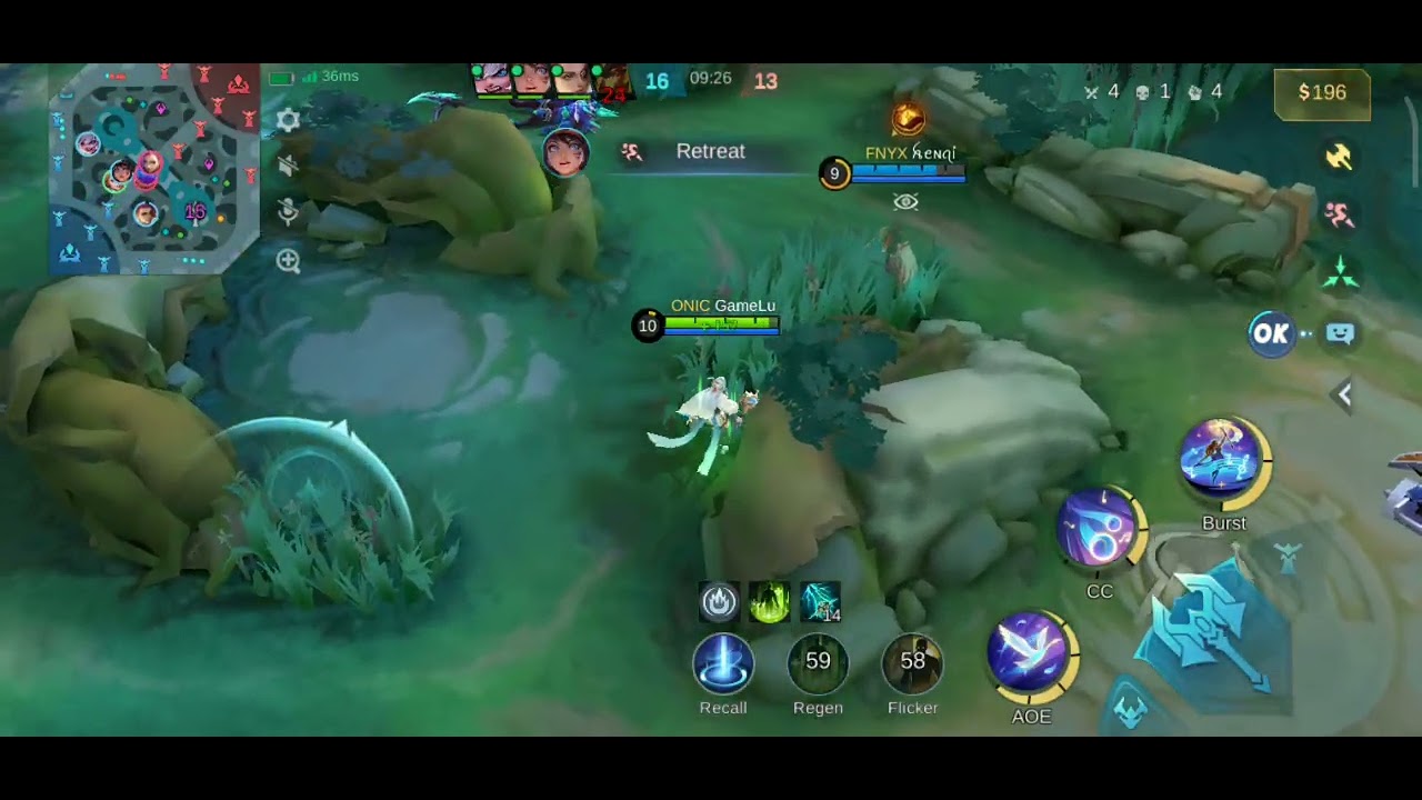 Игровой процесс Odette mobile ledgen Bang Bang