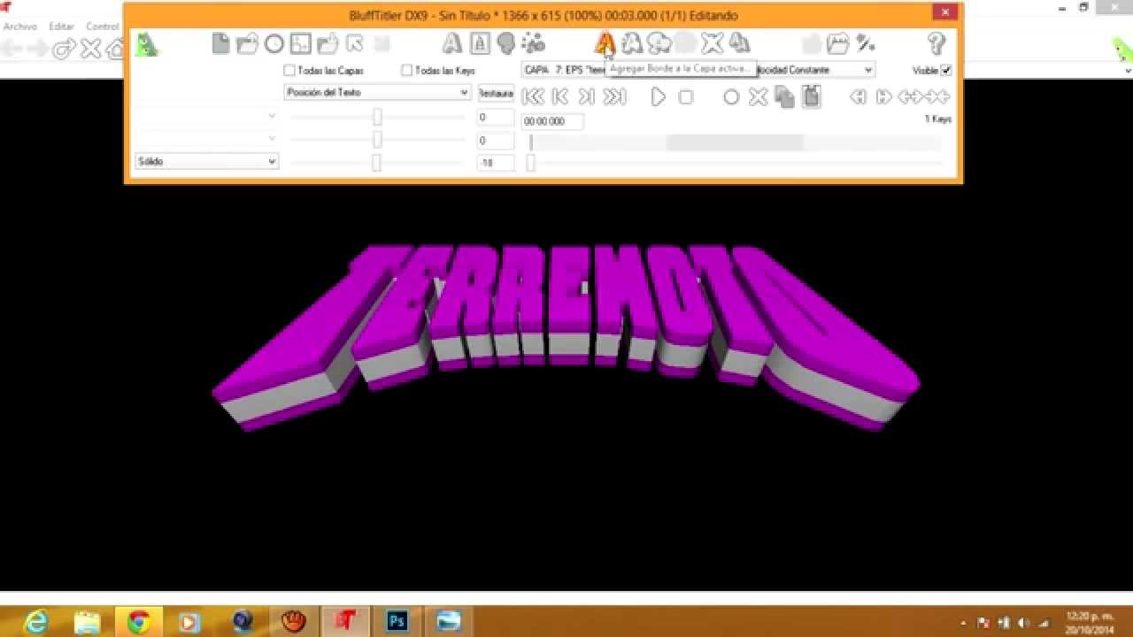 Tutorial Logo 3D Borde Cromado 2014