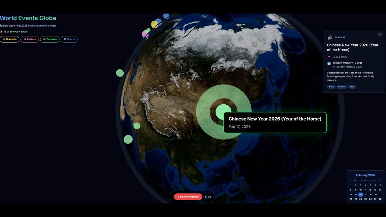 THANK YOU SUBSCRIBERS! Coding Project - Global view of events - Concerts, Fashion, Festivals