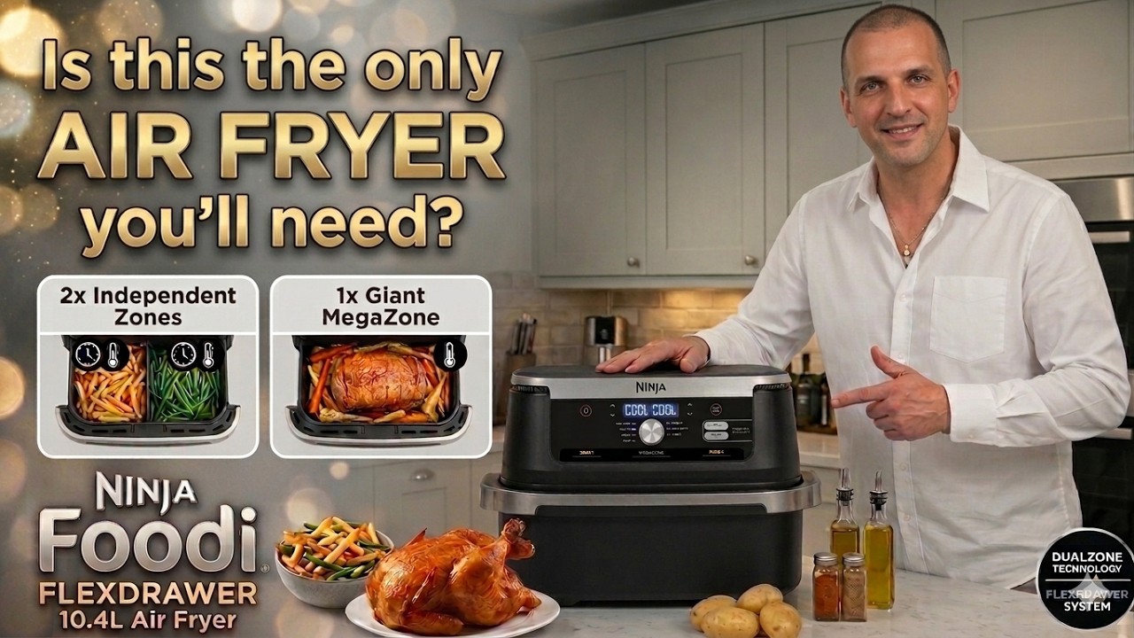 👨‍🍳Best Airfryer Ninja Foodi FlexDrawer MegaZone Dual AF500 - First Use Cooking Review