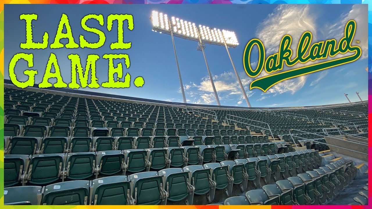 Preparing for FINAL A's game at the Oakland Coliseum