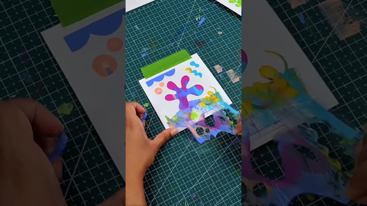 Fluid Abstract Art Process | Colour Flow & Pattern Formation