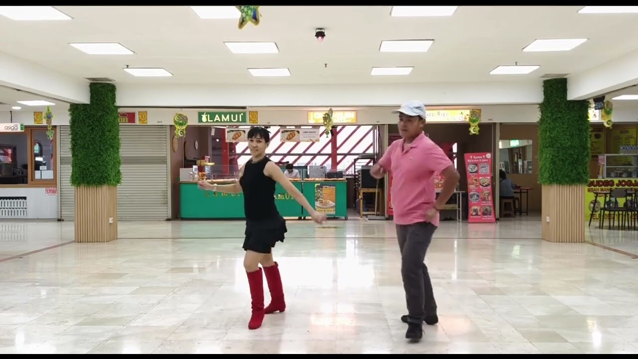 HIT THE 4 line dance // Intermediate // demo: Argo & Oshin @argo630 