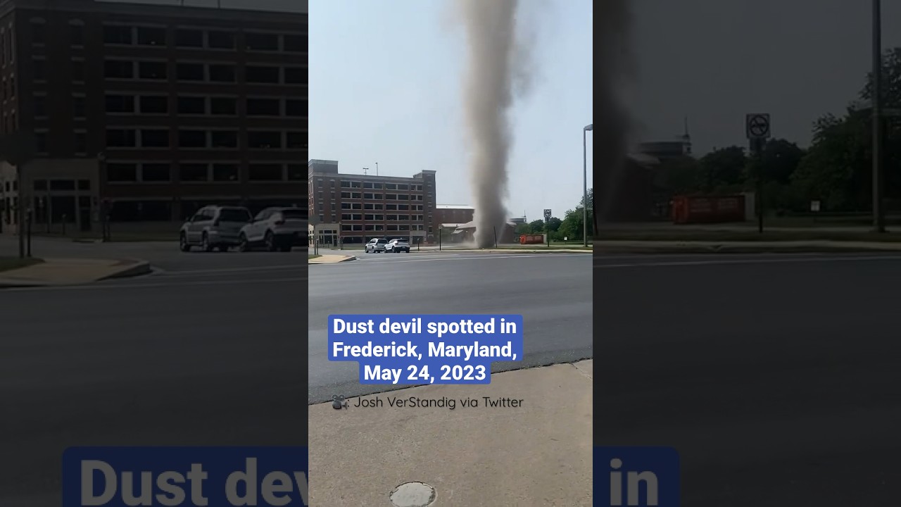 Dust devil spins up in a Maryland parking lot | #shorts #newvideo #trending #subscribe #weather