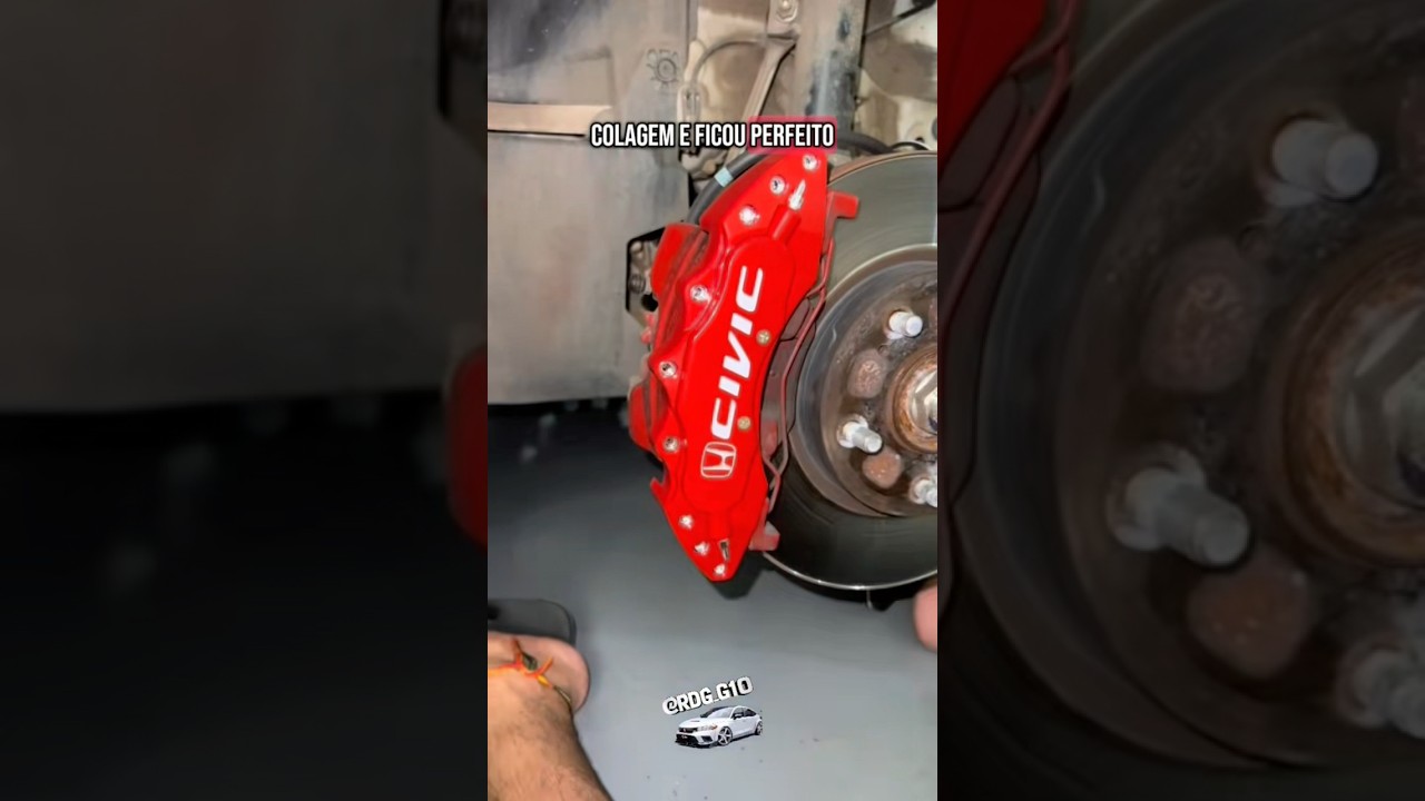 Como colocar capas de pin&ccedil;a de freio com parafusos! 🔥 #civicg10