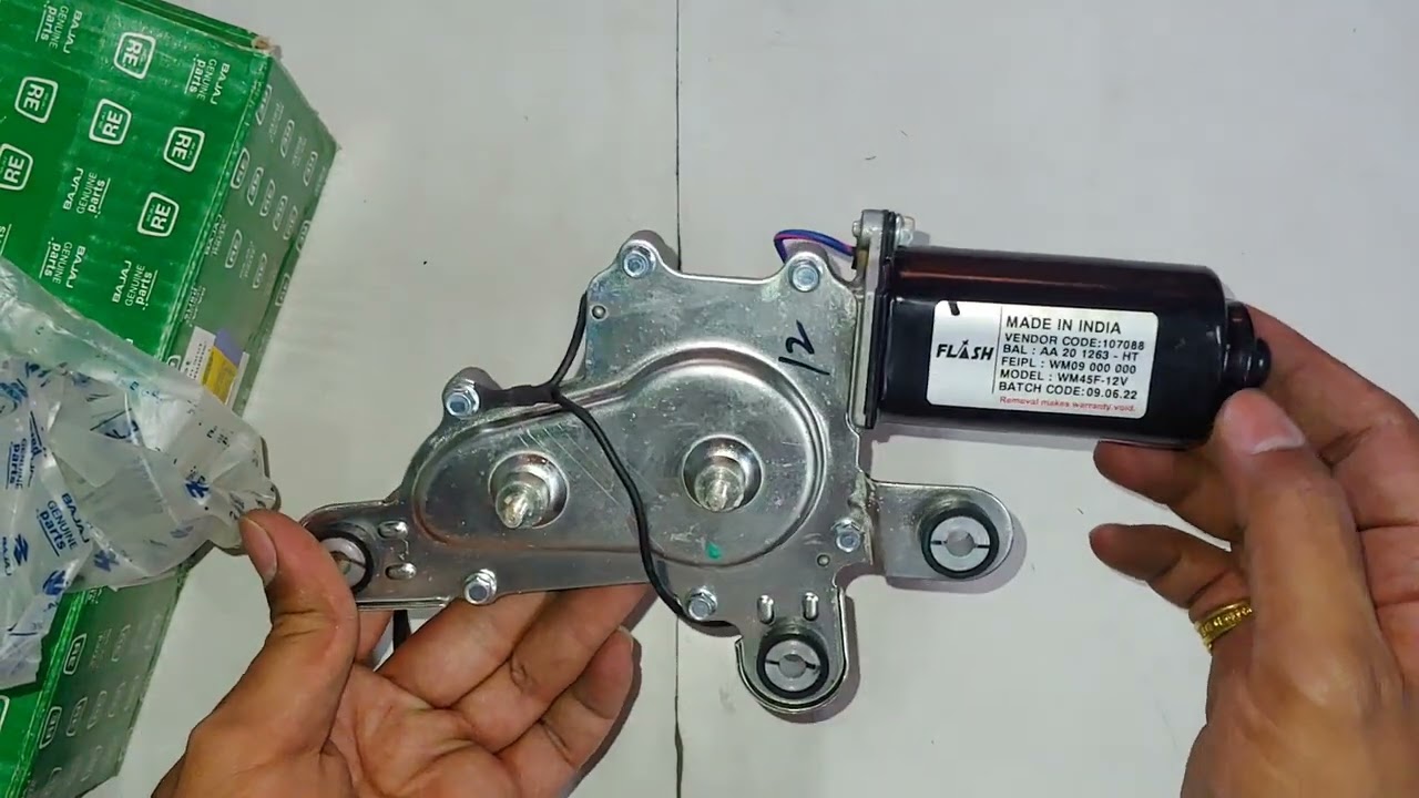 Bajaj auto 3 wheeler compat AND GC-1000 wiper motor bajaj genuine spare. ( PART NO. AA201263 )