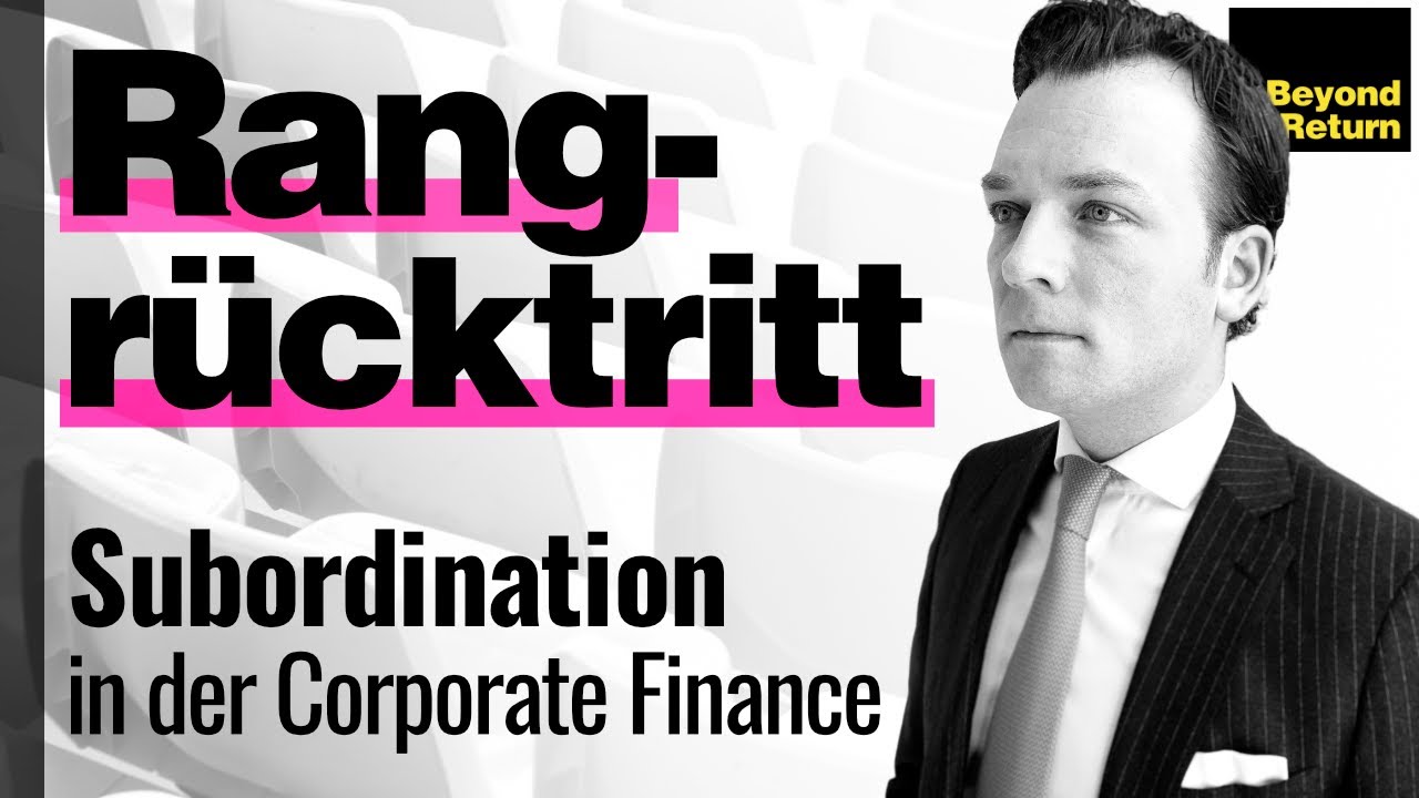 Nachrangdarlehen, Qualifizierter Rangrücktritt & Subordination: Venture Capital, Private Equity, M&A