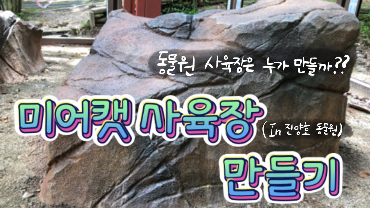 동물원사육장은 누가 만들까?|인조바위로 멋을낸 미어캣 사육장 만들기 (in진양호 동물원)|테마파크grc조각은 아트아프리카!