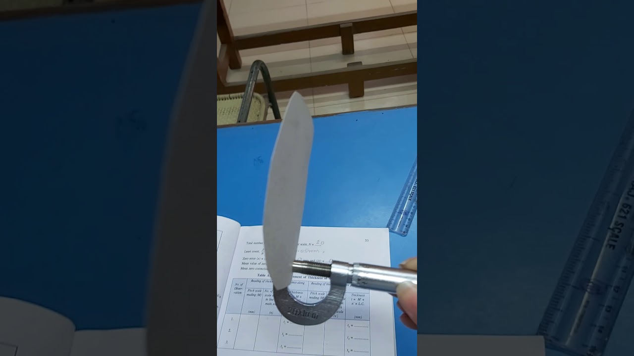 Measurement of volume of irregular lamina using Screw Gauge