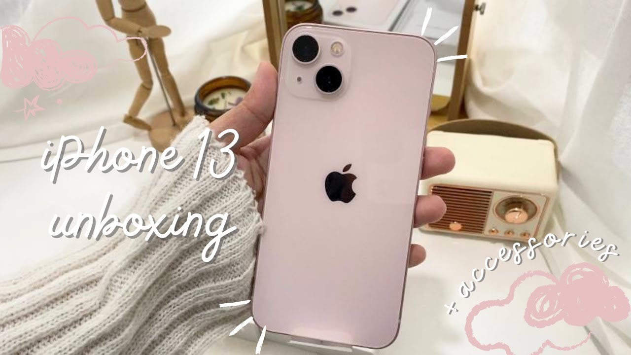 iPhone 13 unboxing pink 2024 | accessories, camera test 𓍢ִ໋🌷͙֒