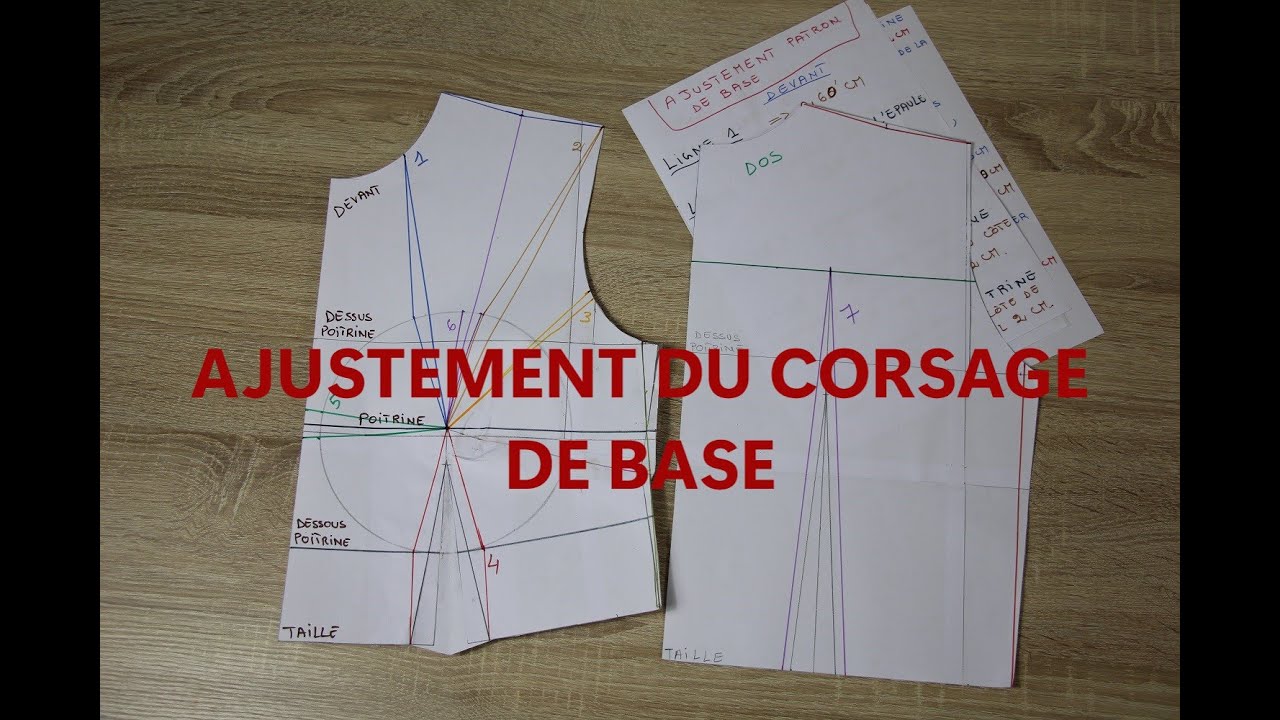 Couture Ma Passion | Ajustement du patron du corsage de base | Ajuster au mieux le patron du corsage