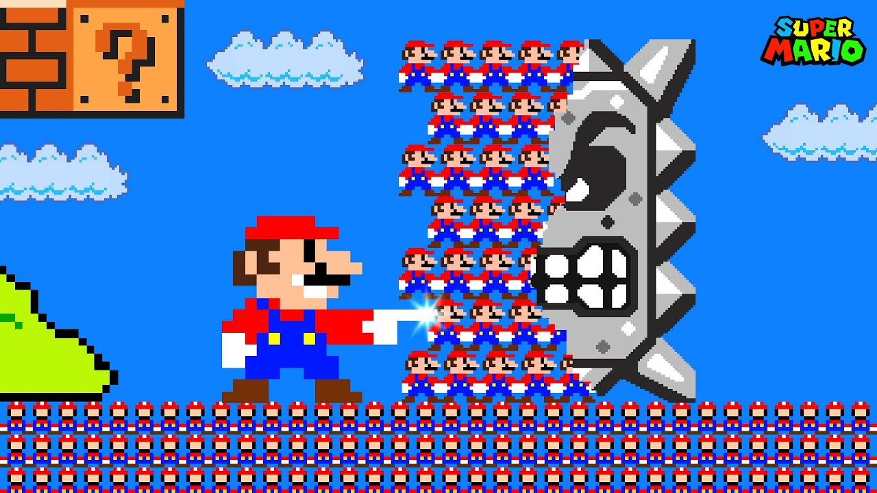 Super Mario Bros., But Everything Mario Touches Turns TINY!