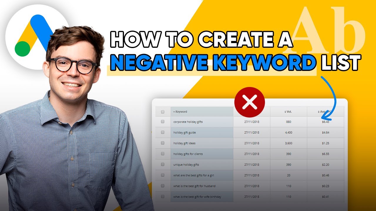 How to Create a Negative Keyword List in Google Ads