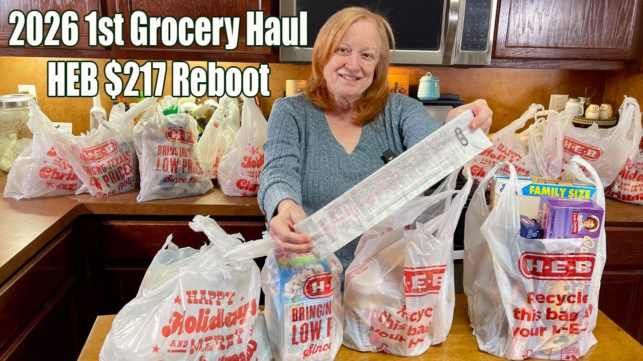 HEB 1st Grocery Haul 2026 Reboot $217