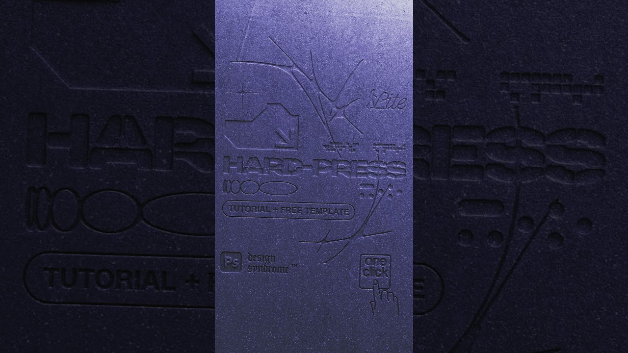 Hard press realistic emboss effect - photoshop tutorial  + free template #graphicdesign