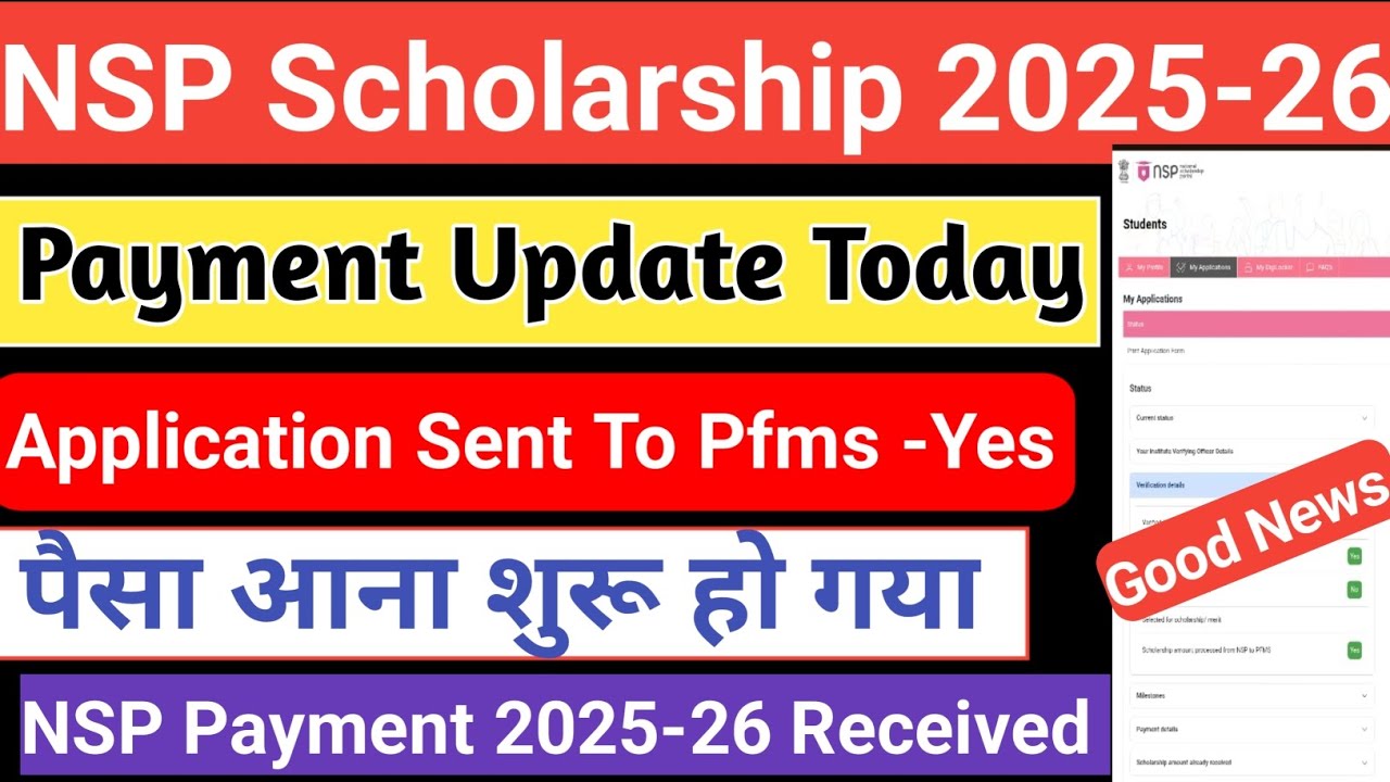 NSP Payment 2025-26 | NSP Fresh And Renewal Payment Credit | Payment Aa Gaya | NSP 2025-26 