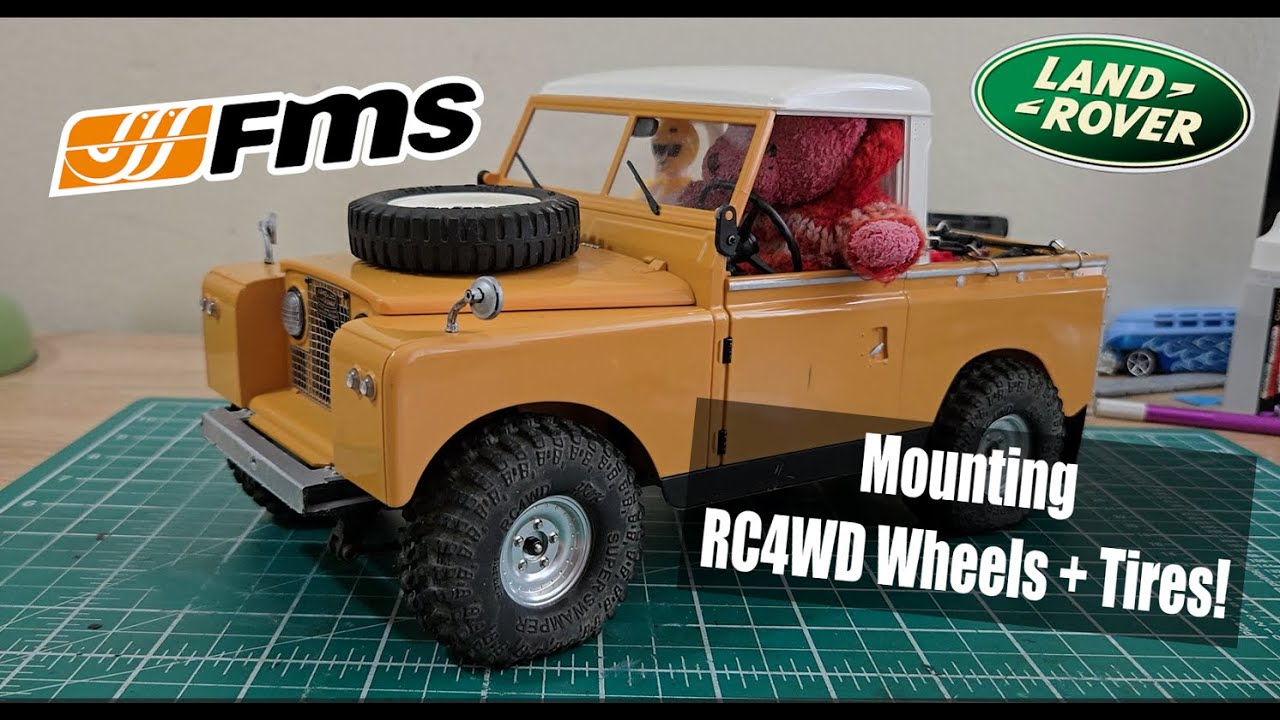 FMS 1/12 Land Rover Wheel Swap! (How To Mount 7mm Hex Wheels)