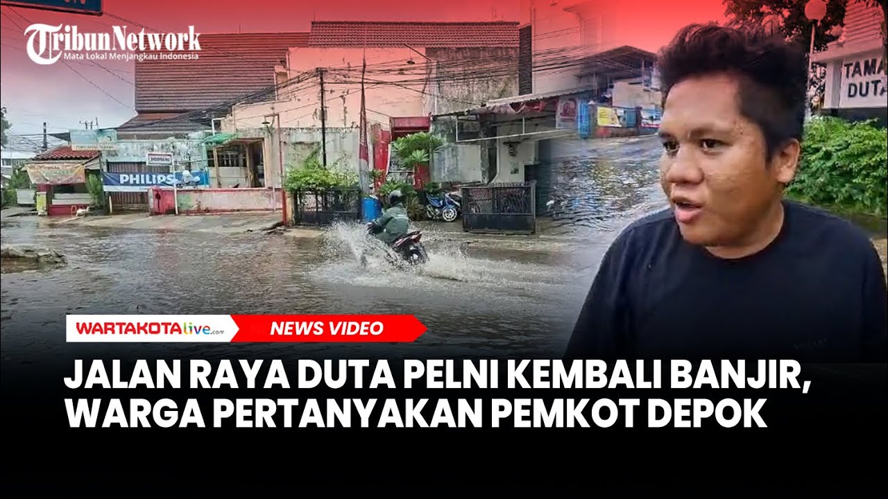 Jalan Raya Duta Pelni Sukmajaya kembali Kebanjiran, Warga Pertanyakan Pemkot Depok