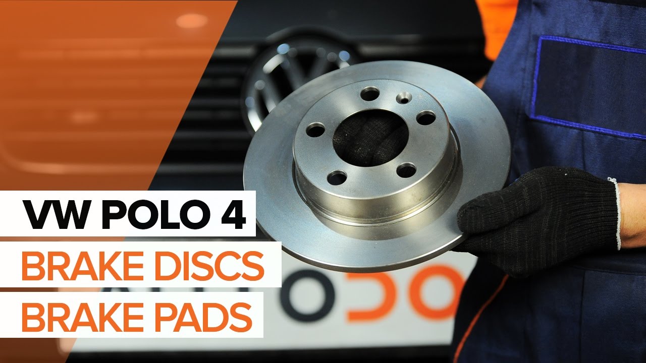 How to change rear brake discs and rear brake pads on VW POLO 4 TUTORIAL | AUTODOC