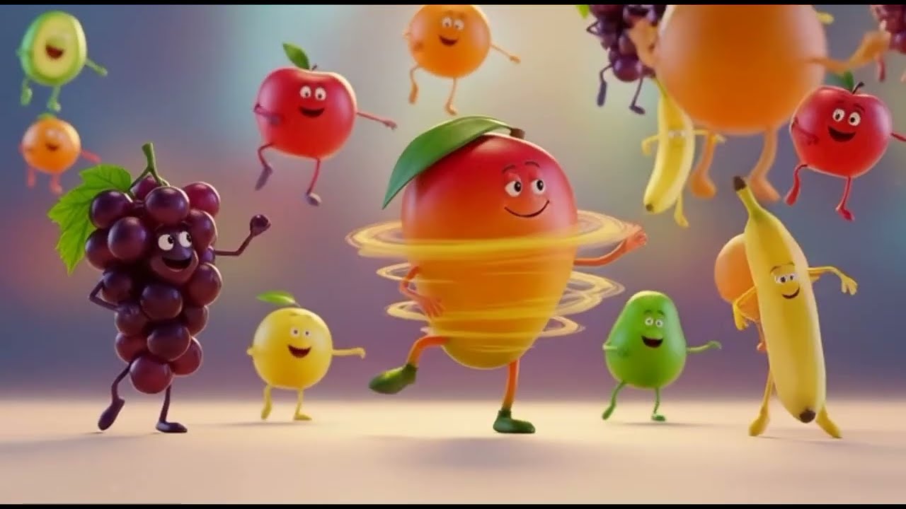 Crazy Fruit Dance for Kids | Fun Fruit Animation & Sing-Along Video