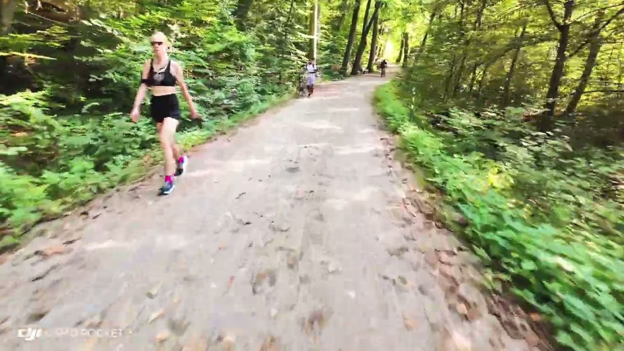Cycling along the Isar River in Munich 4K