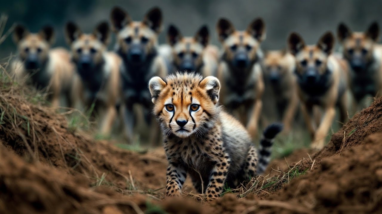 Cheetah Baby Saved from Wild Dogs 🐆 | From Rabbit Hole to Home #viral #viralvideo #animals #baby