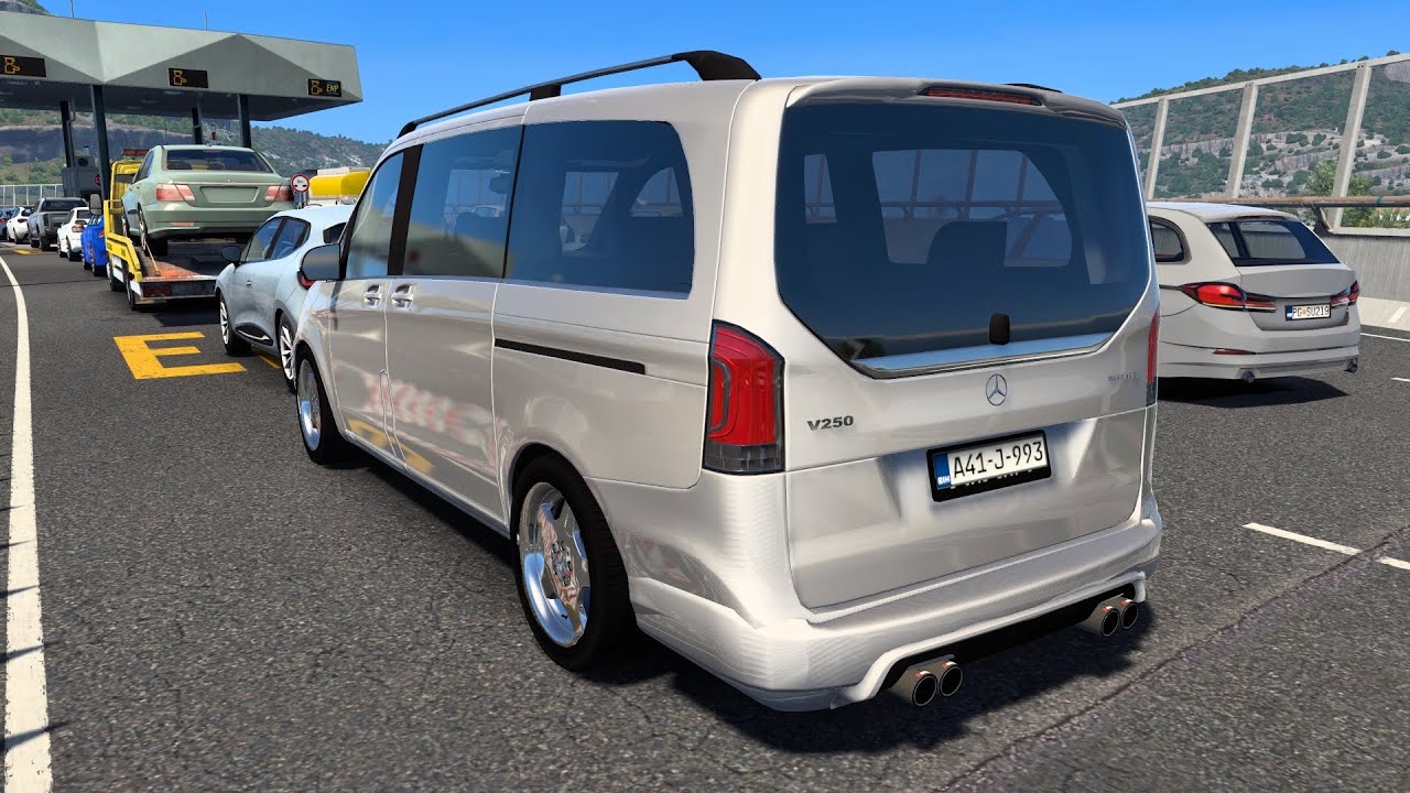 Mercedes-Benz W447 V-Class DOMINATES Heavy European Traffic in ETS2