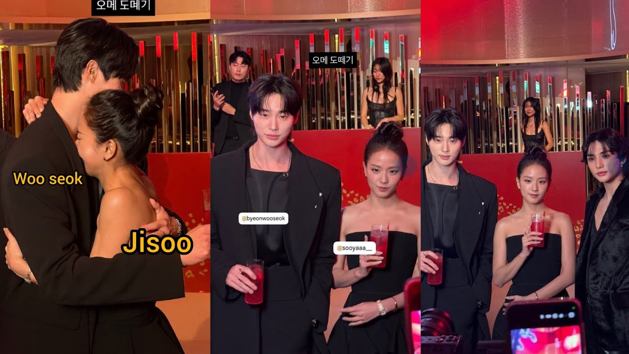 “Jisoo Got Shy After Hugging Byeon Woo Seok! Cartier Party Turns Into K-Drama 🤯💖”