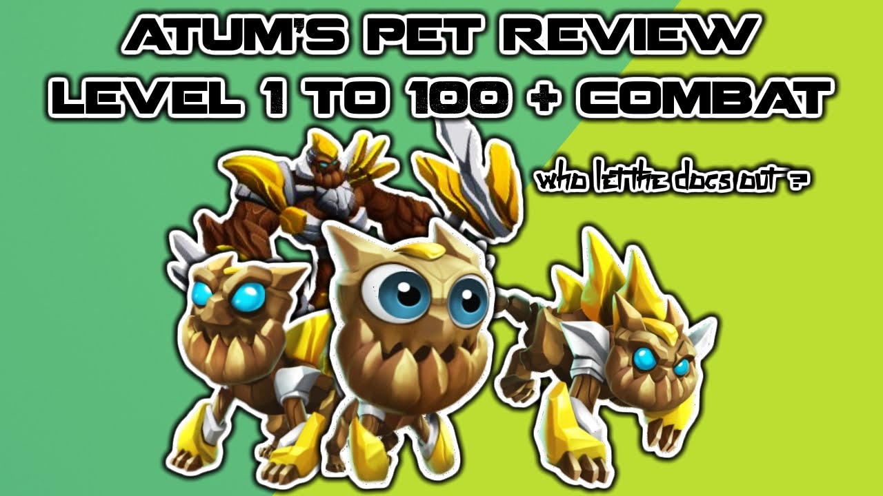 Monster Legends - Atum's Pet review level 1 to 100 + Combat
