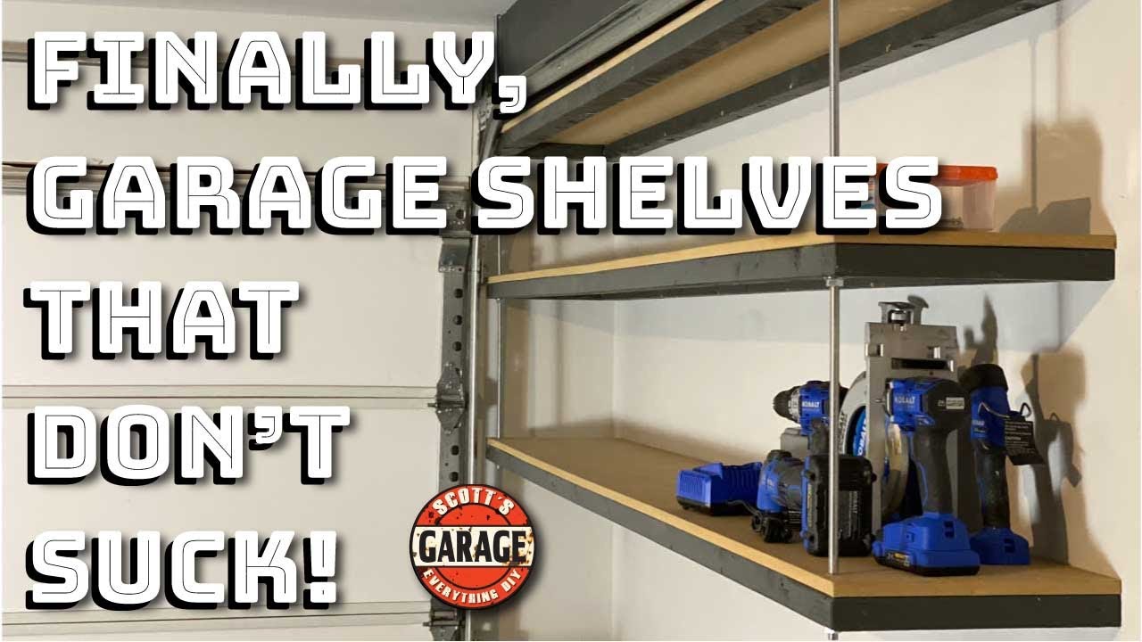 How to make strong, attractive, space saving, not bulky garage shelves that don't suck - DIY!