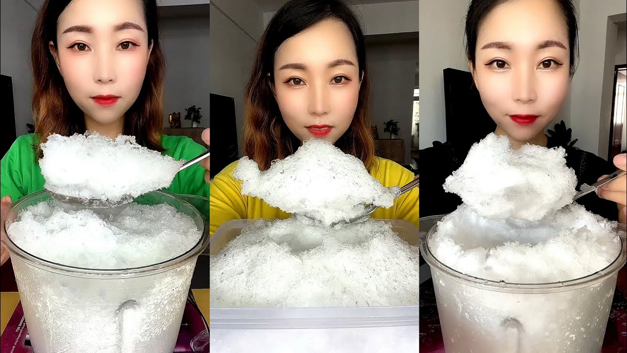 SOLO | WHITE ICE EATING / SHAVED ICE / SOFT ICE. ICE EATING