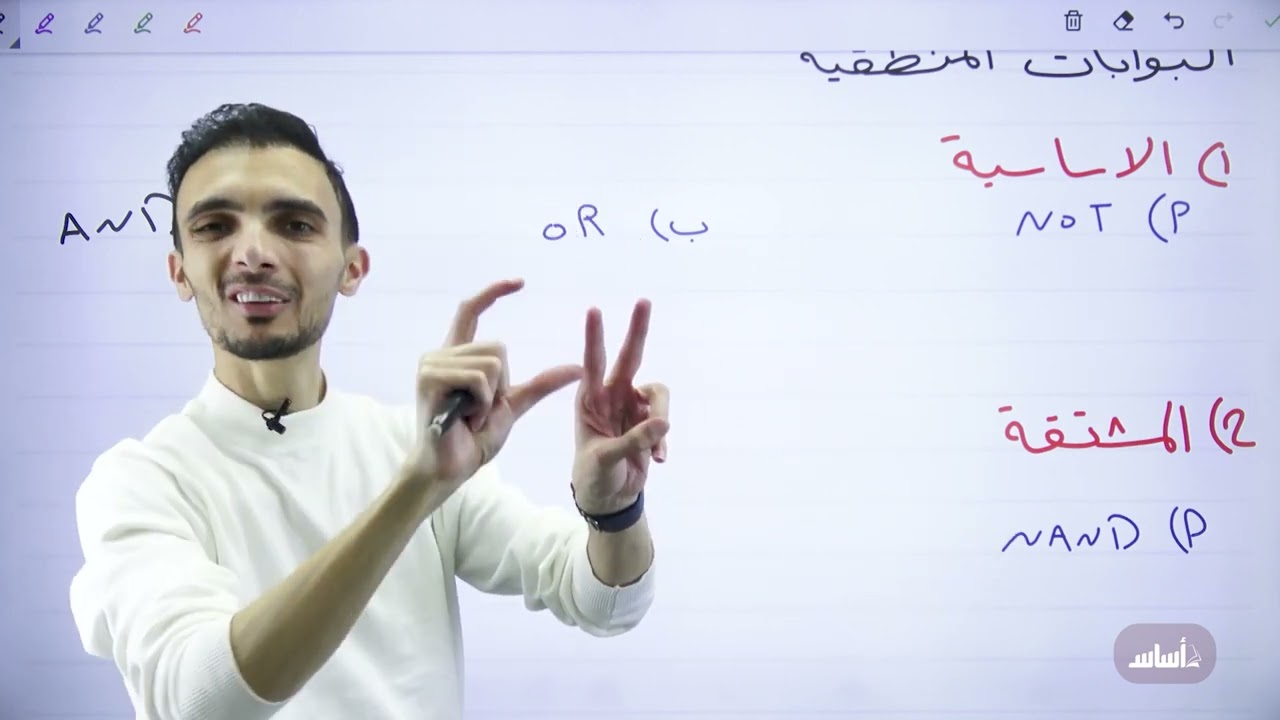 الحصة الاولى من البوابات المنطقية جيل 2007 (التحويل من عبارة مركبة الى جبرية)