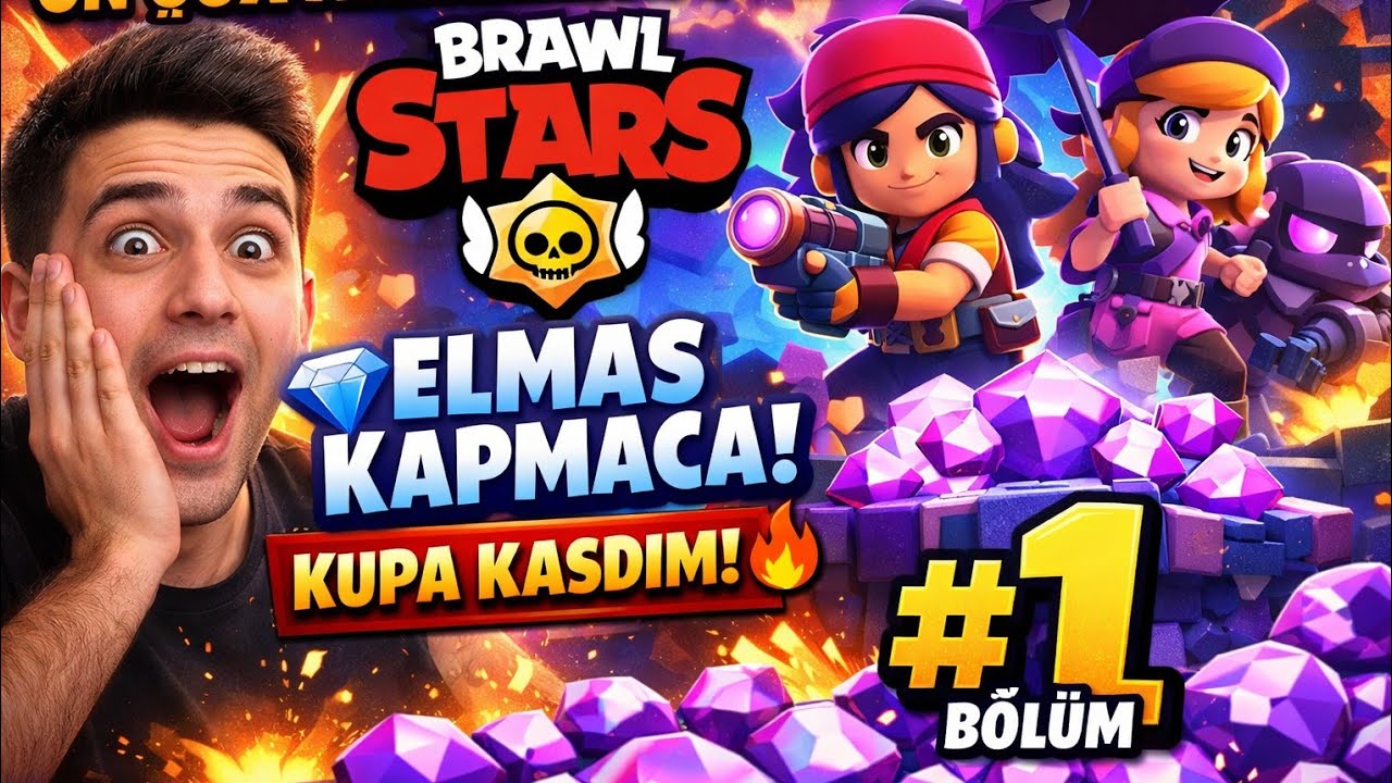 Ən Çox Axtarılan Oyun! Brawl Stars Elmas Kapmaca | Kupa Kasma 1. Bölüm 