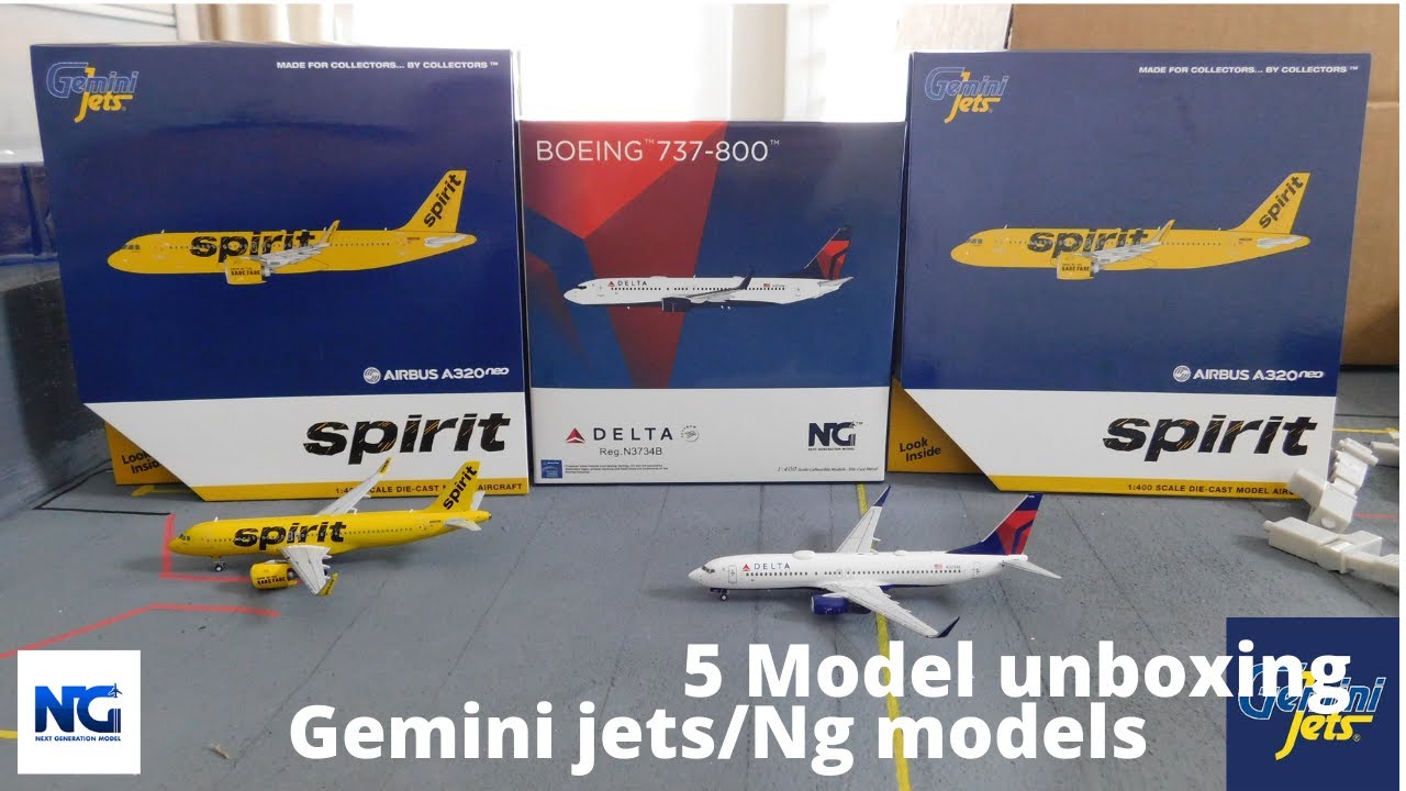 5 model unboxing of Gemini jets and ngmodels