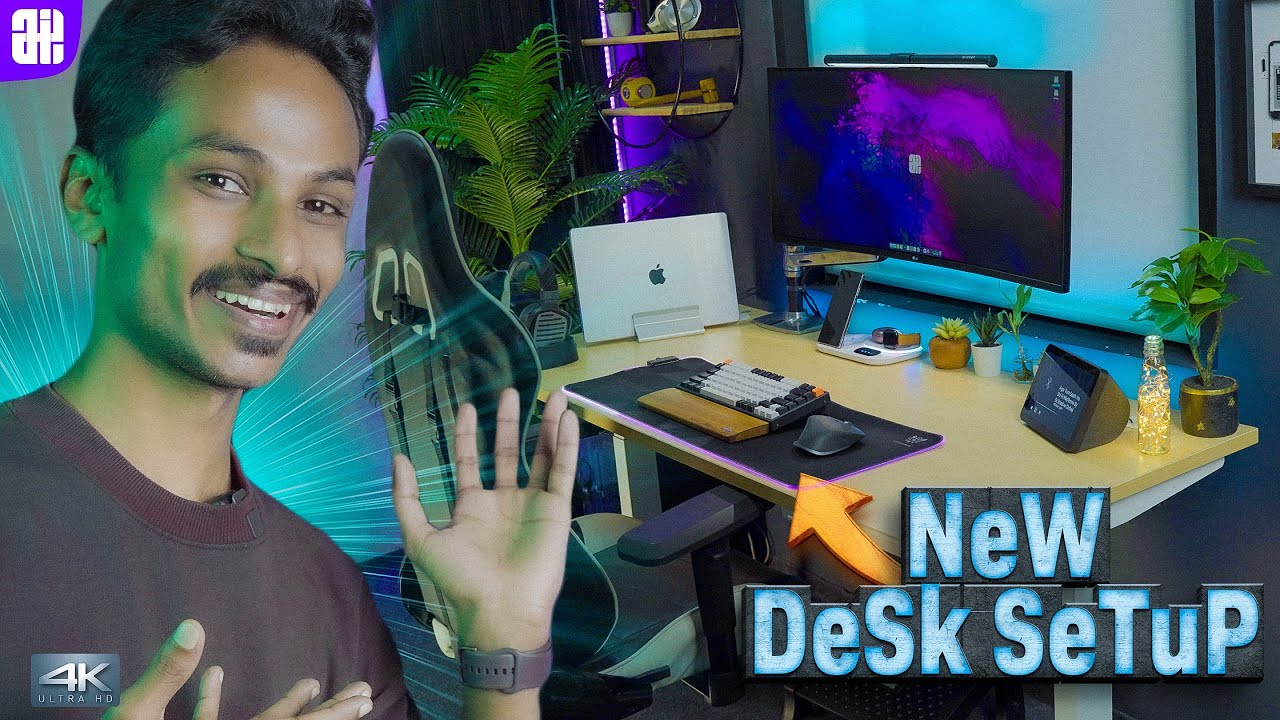 My NEW HOME DESK SETUP 🤩