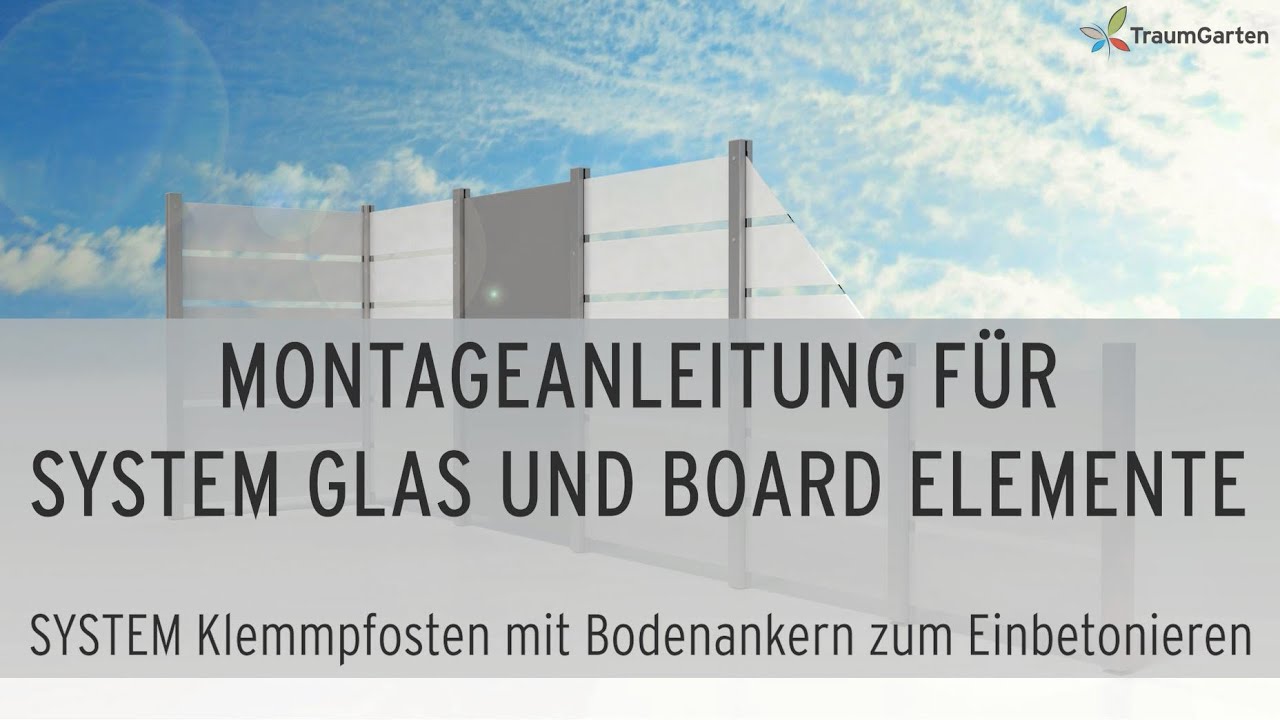 Sichtschutz montieren - SYSTEM GLAS / KERAMIK / BOARD - Zaun aufbauen | Brügmann TraumGarten
