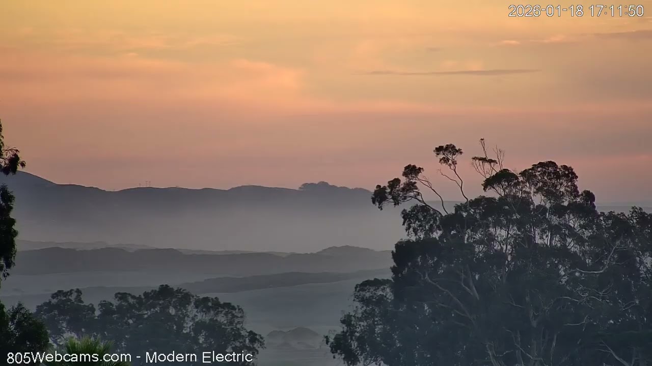 Beautiful Morro Bay Sunset - 805 Webcams - Jan 18 2026