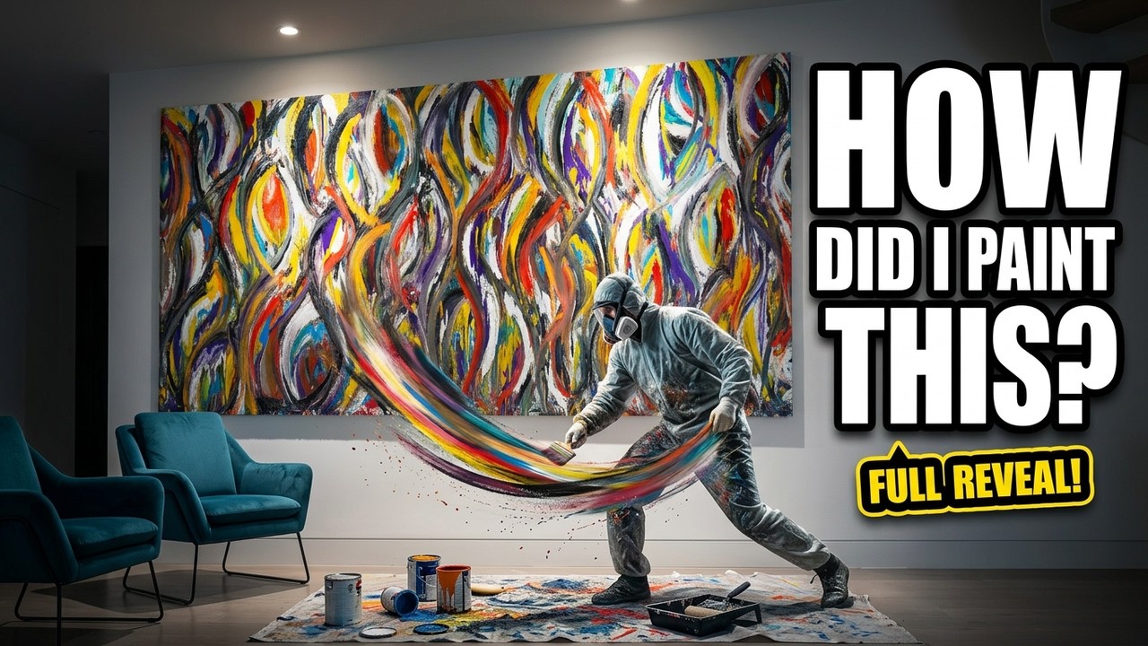 Abstract mural painting - how it was done!