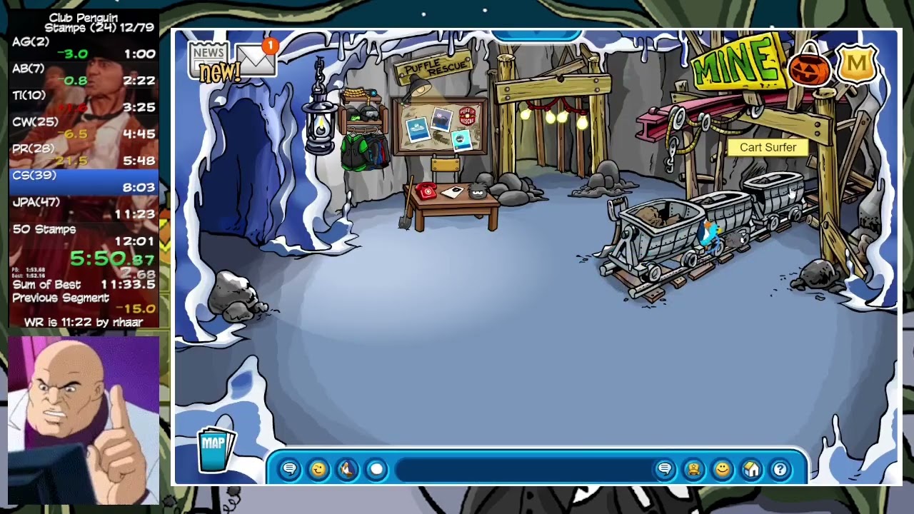 Club Penguin 50 Stamps Speedrun in 10:40