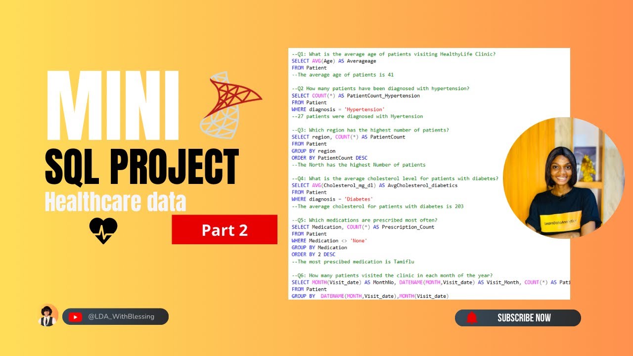 Mini SQL Project (Healthcare Data) | Beginner-Friendly | Part 2