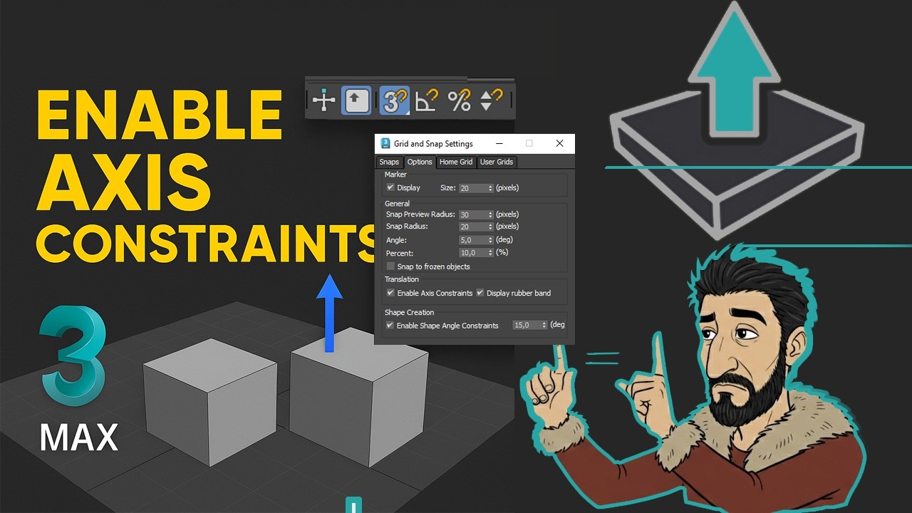 Как выравнивать объекты в 3ds Max как профи | Умный привязки (Snap)