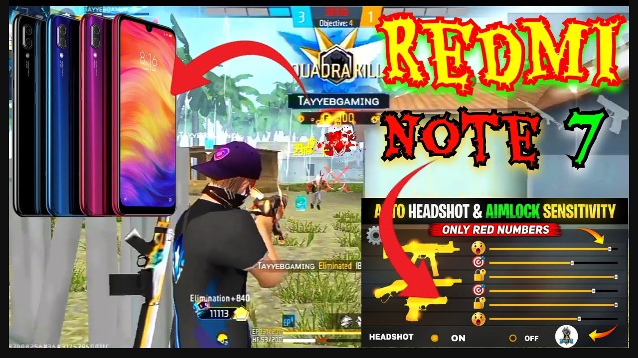 Redmi Note 7 Best✅ Dpi + Sensitivity  Headshot Settings | Redmi Note 7s Mobile Ki Best Headshot 2025