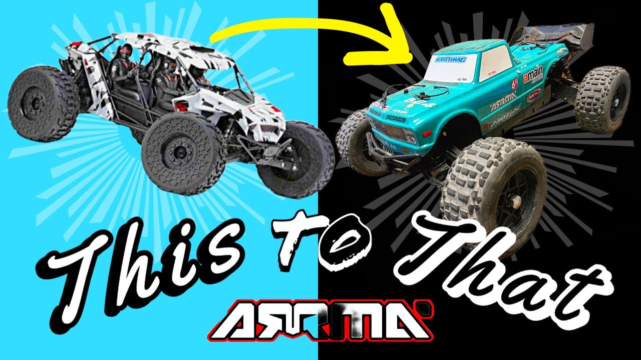 ARRMA Fireteam CONVERSION - Kraton XL? Part Breakdown & Bash!