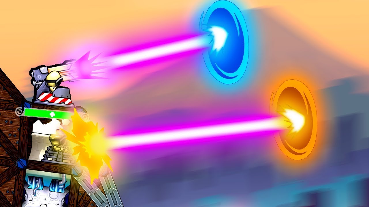 Firing Lasers Through Portals Ends as Expected in Forts Moonshot!