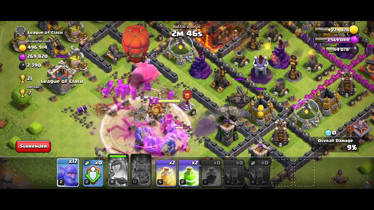 Clash of Clans TH10 Bowler Attack: 3 Stars on a Strong Base (Bowlers ONLY!)