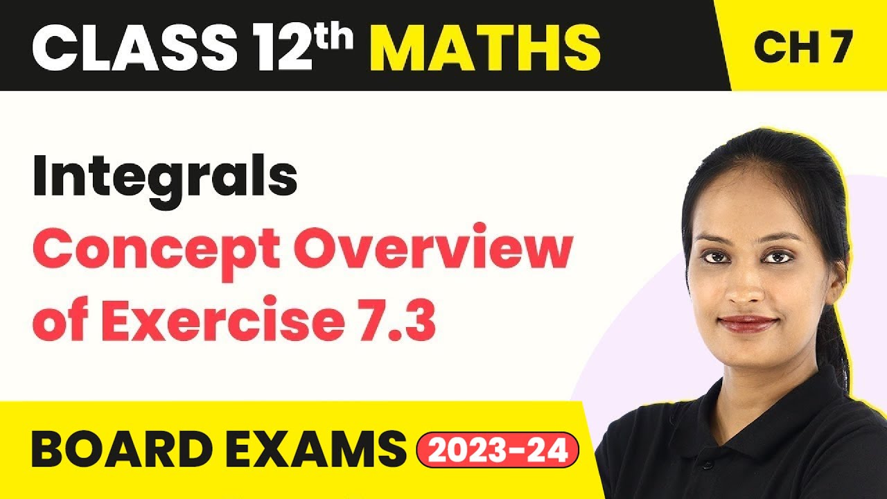 Concept Overview of Exercise 7.3 - Integrals | Class 12 Maths Chapter 7 CBSE/IIT-JEE