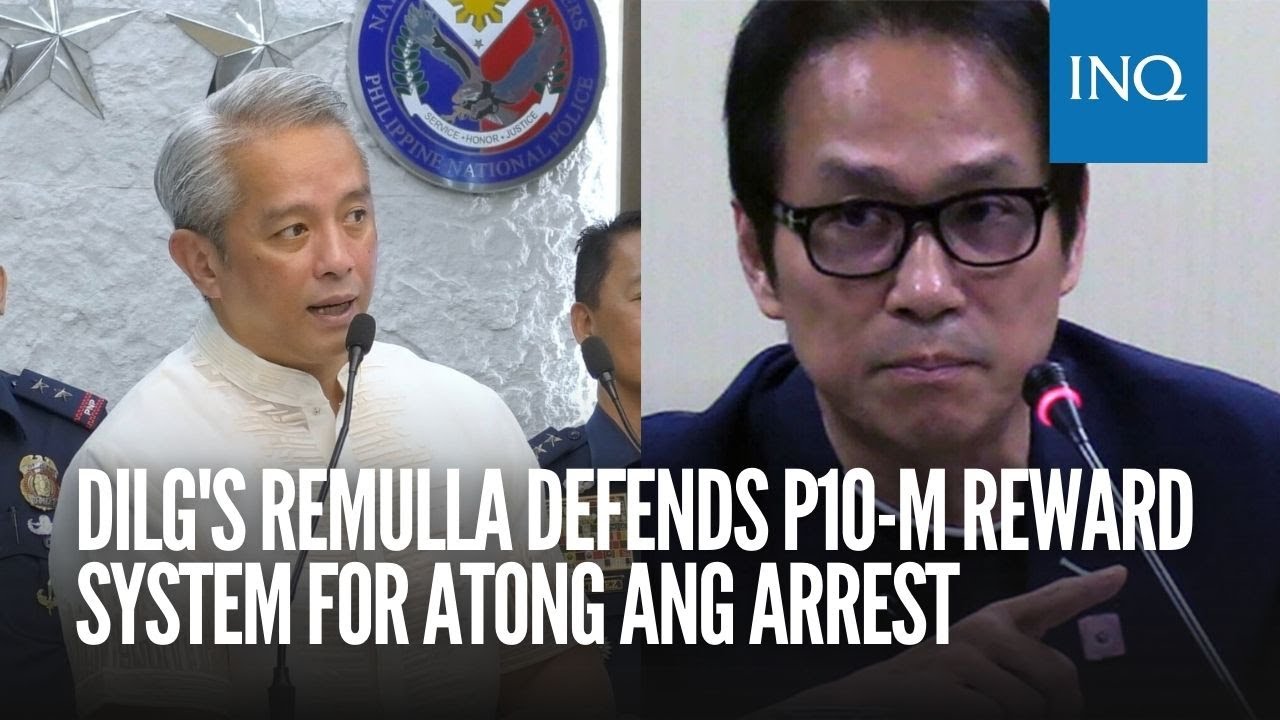 DILG's Remulla defends P10-M reward system for Atong Ang arrest