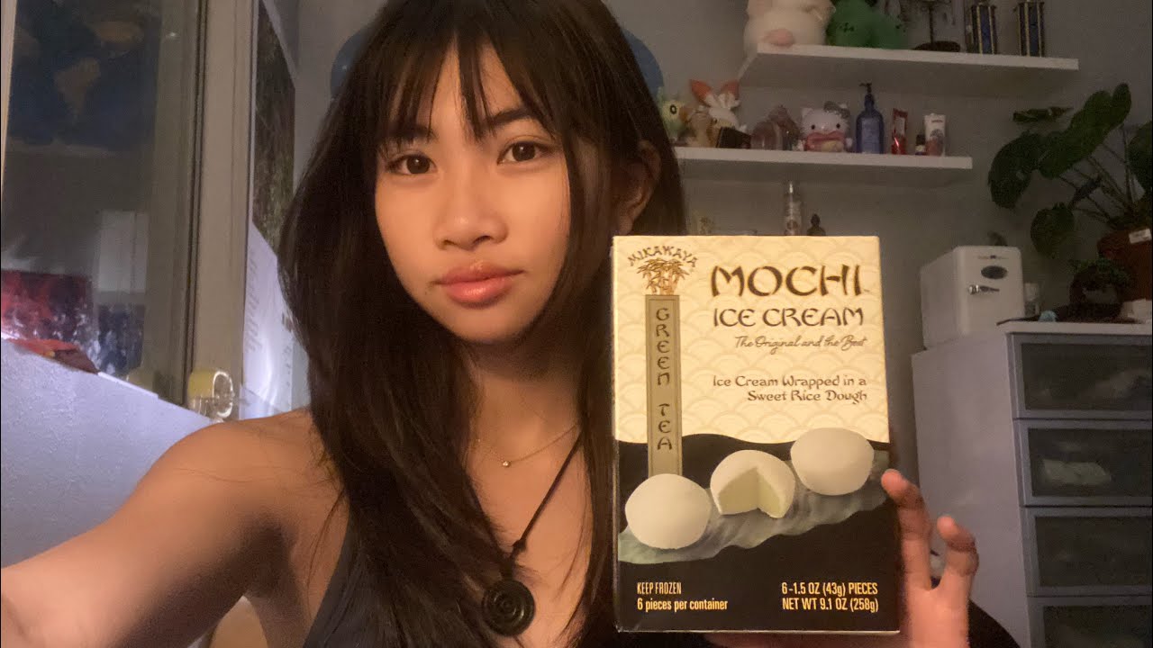 ASMR green tea mochi 🍡🍡
